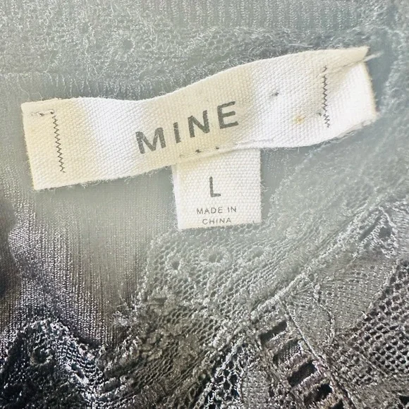 Black Lace-Detail Women’s Top - Picture 6 of 6